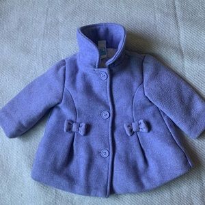 Little Me Purple Peacoat